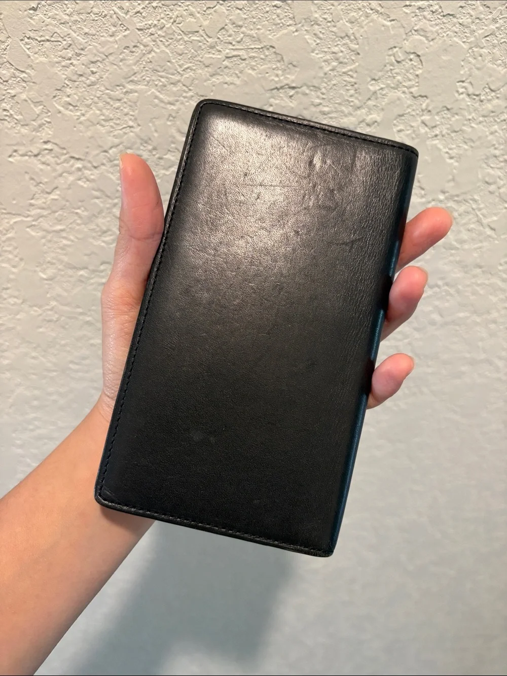 Sold Louis Vuitton BJ1013 Mens Bifold Black Leather Long Wallet